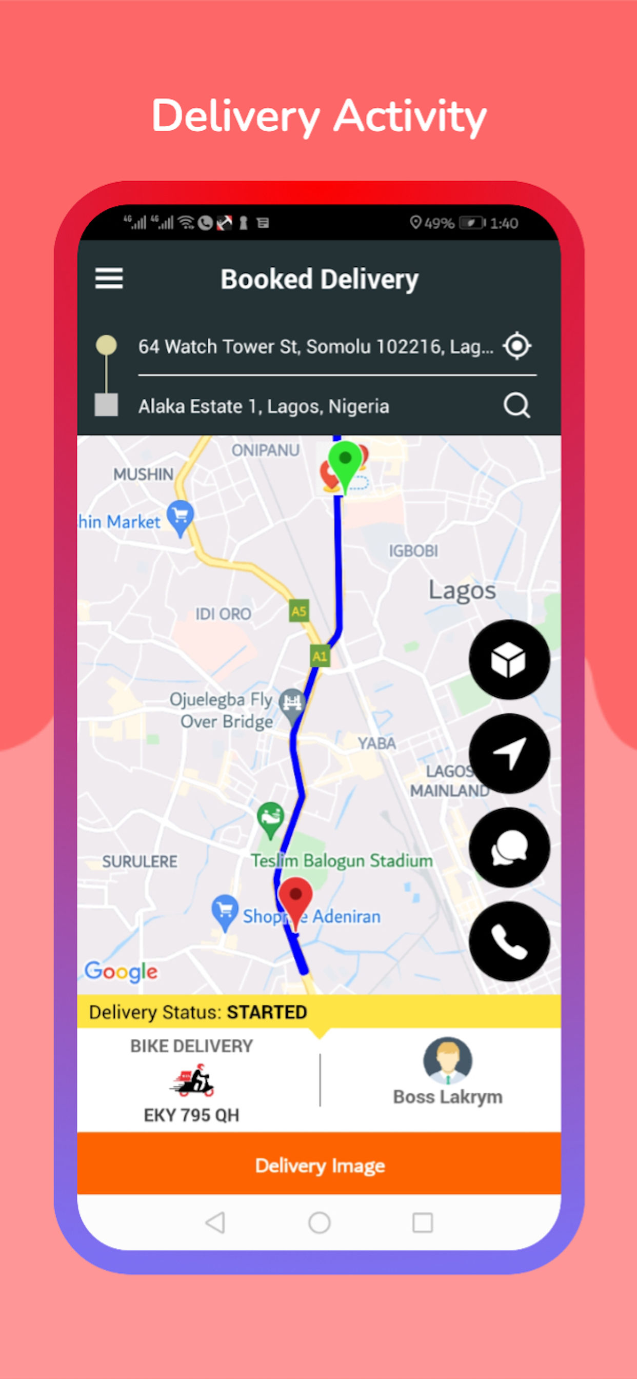 Delivery in progress